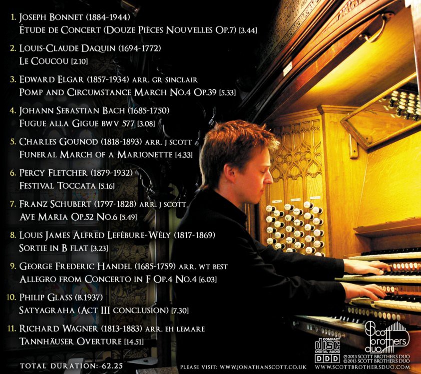 TRACK LIST - THE ORGAN OF ROCHDALE TOWN HALL CD